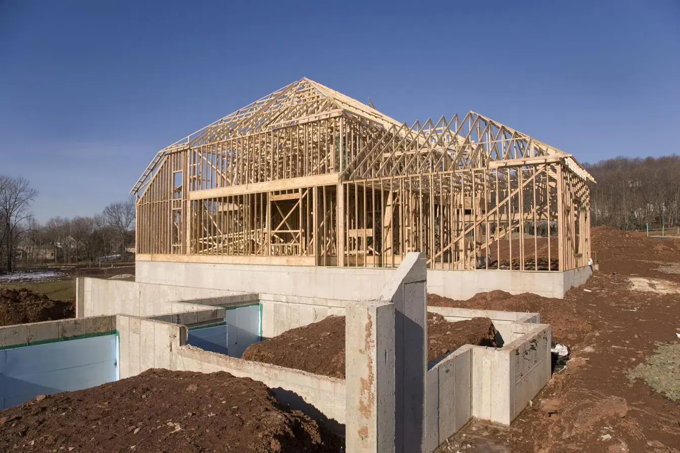 House framing engineering review — structural framing over foundation